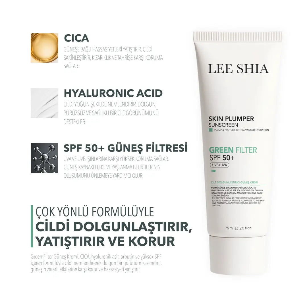 Green Filter - Cilt Dolgunlaştırıcı Güneş Kremi SPF 50+ 75ml