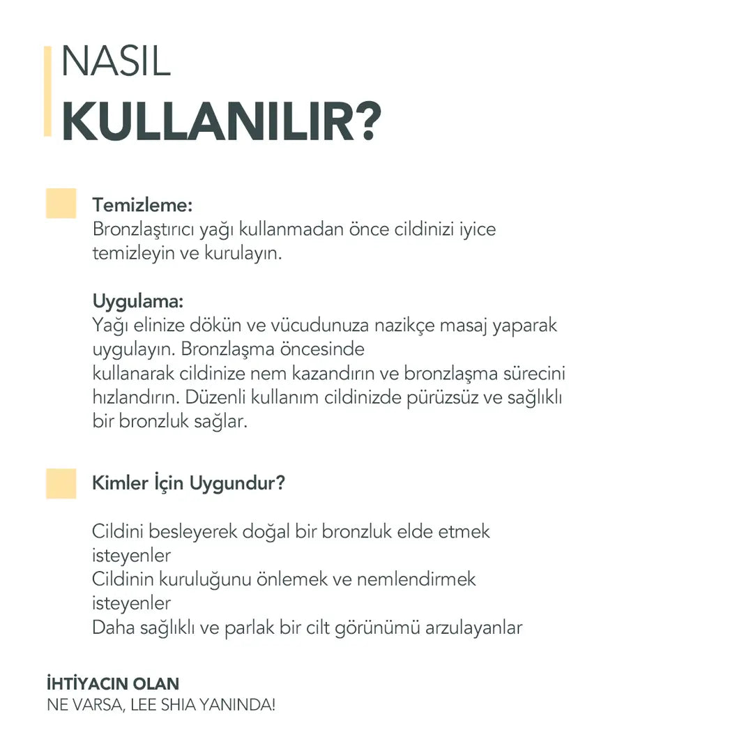 Yoğun Bronzlaştırıcı Yağ 150 Ml